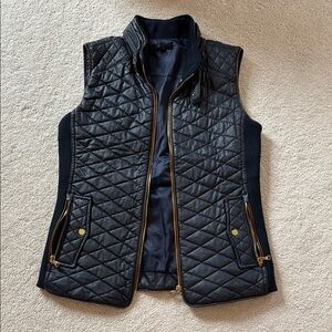 FATE Quilted Navy Vest - Size Small